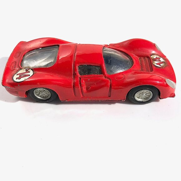 Vintage Speedy Ferrari 330 P4 no 803 Red Race Car Diecast Model Made in Italy - Picture 4 of 13